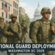 National Guard troops in Washington DC supporting federal crime initiative