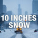 Chicago winter storm warning with heavy snow