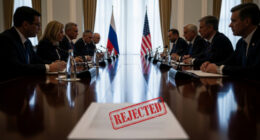 Russia rejects peace compromise during 5-hour meeting with US envoys in Moscow.